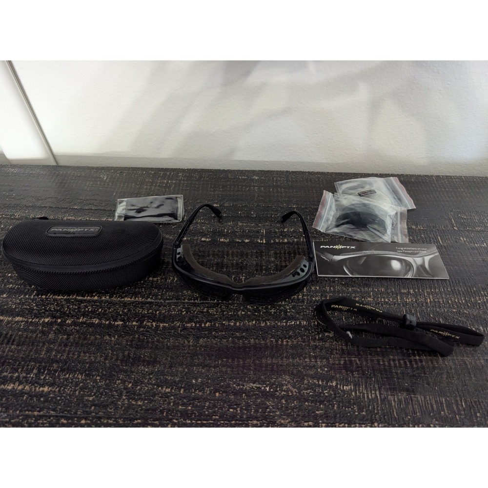 PANOPTX Raptor Black Plastic frames Goggles Protective Glasses With Case